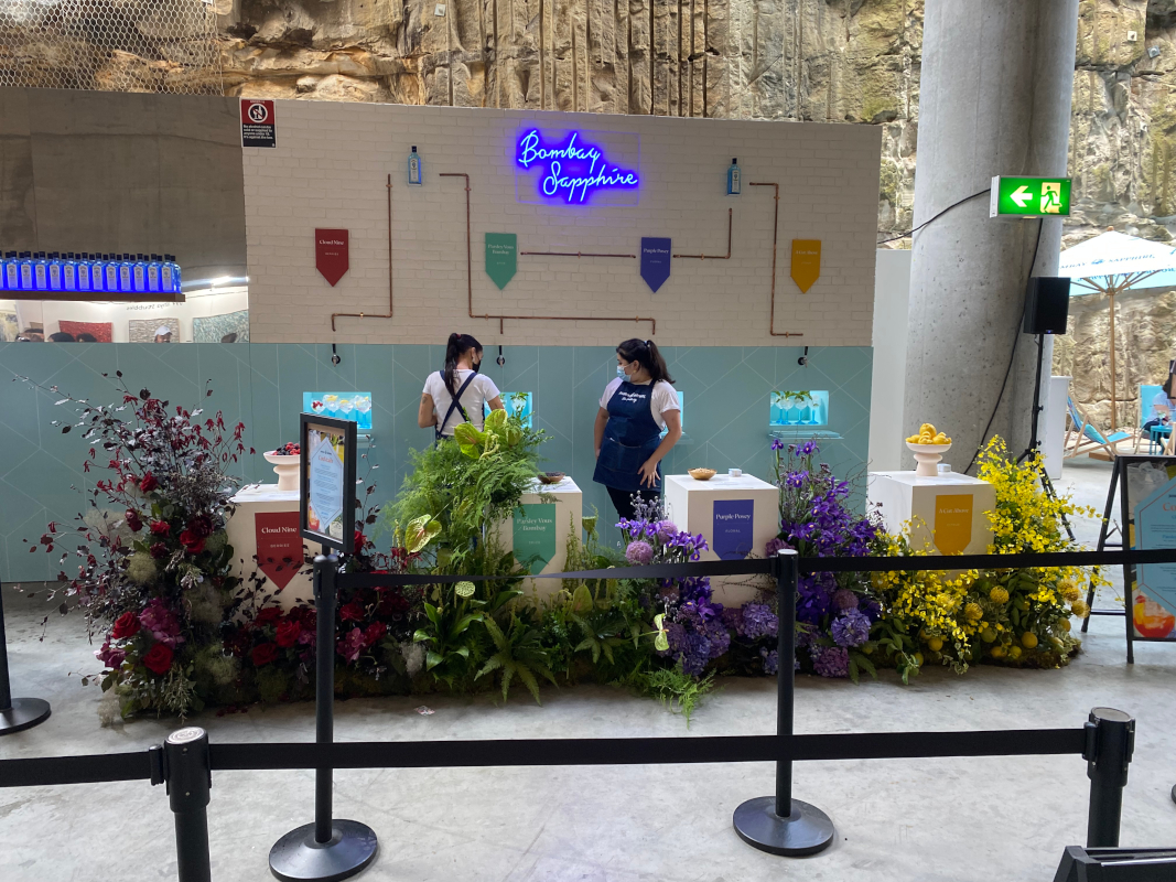 Bombay Sapphire cocktail bar at the Other Art Fair