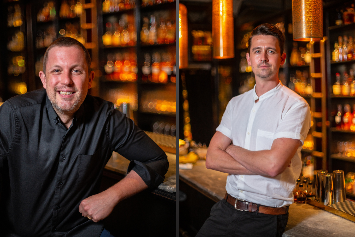 28 HongKong Street's General Manager Chris Peart (left) and Head Bartender Elliot Pascoe (right)