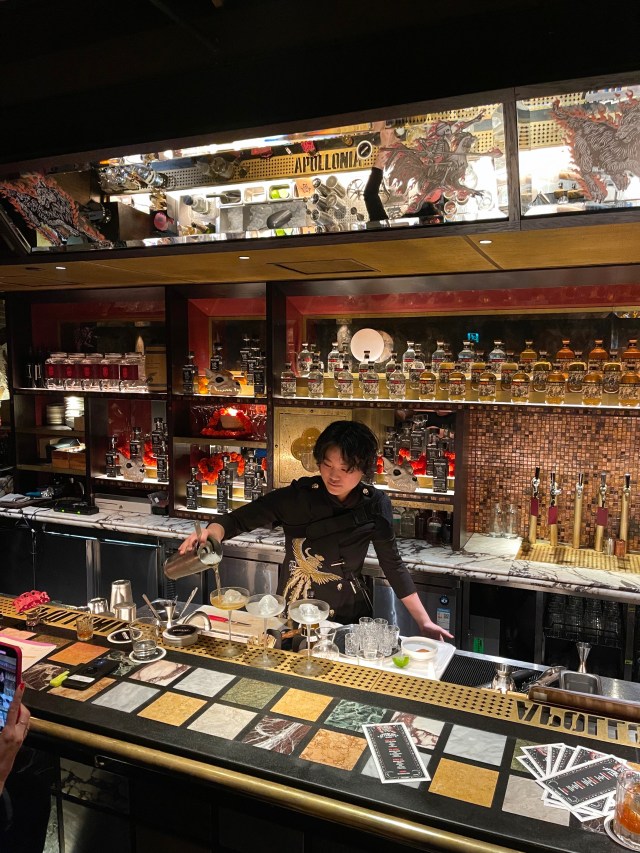 Judith Zhu competing in the Afterlife Agave Cocktail Competition