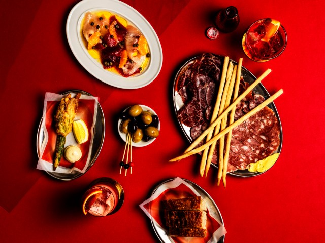 Food and cocktails available at Bar Red, The Dolphin Hotel