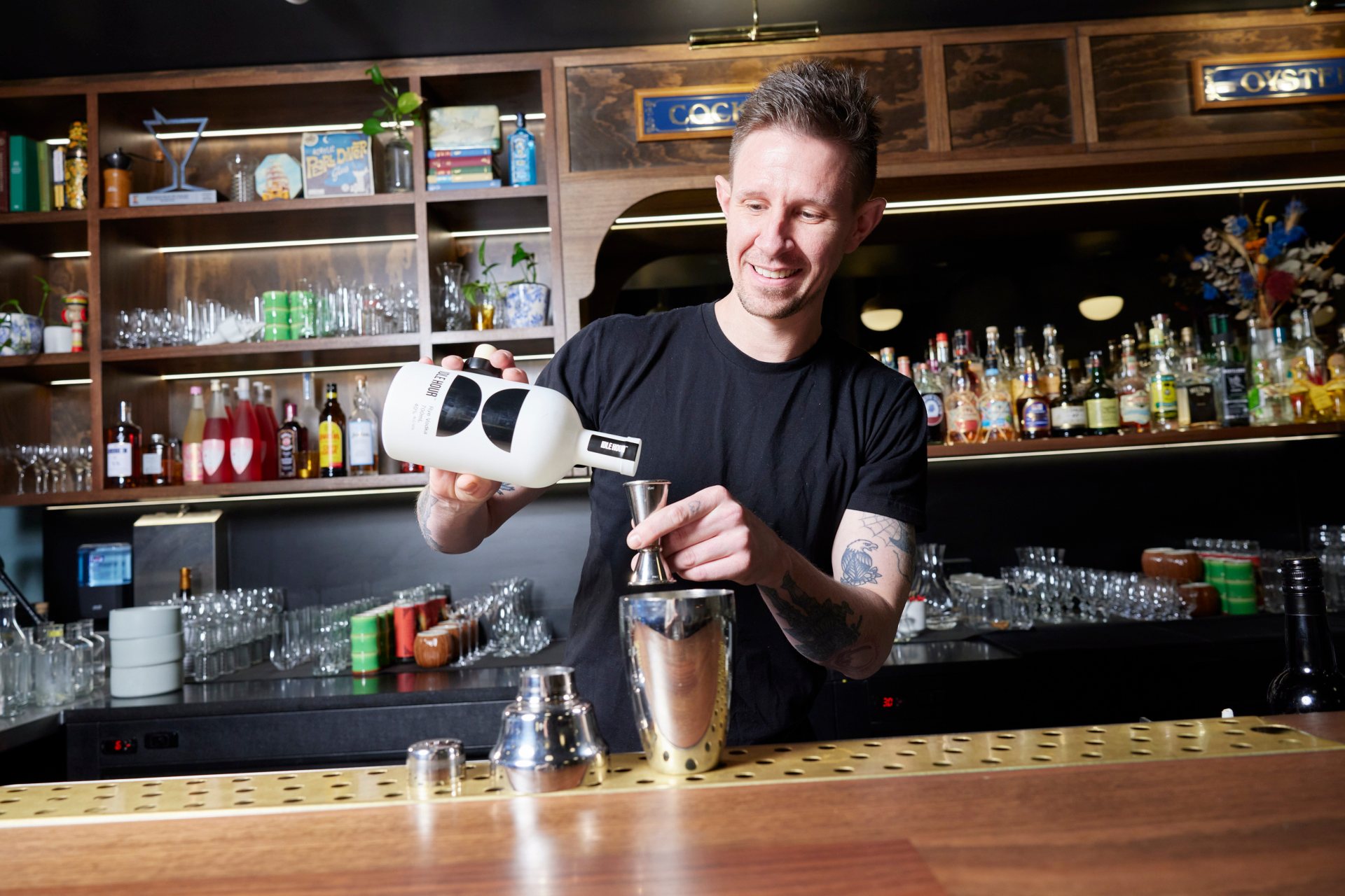 The Melbourne Idle Spring Time Sour cocktail made in celebration of World Vodka Day