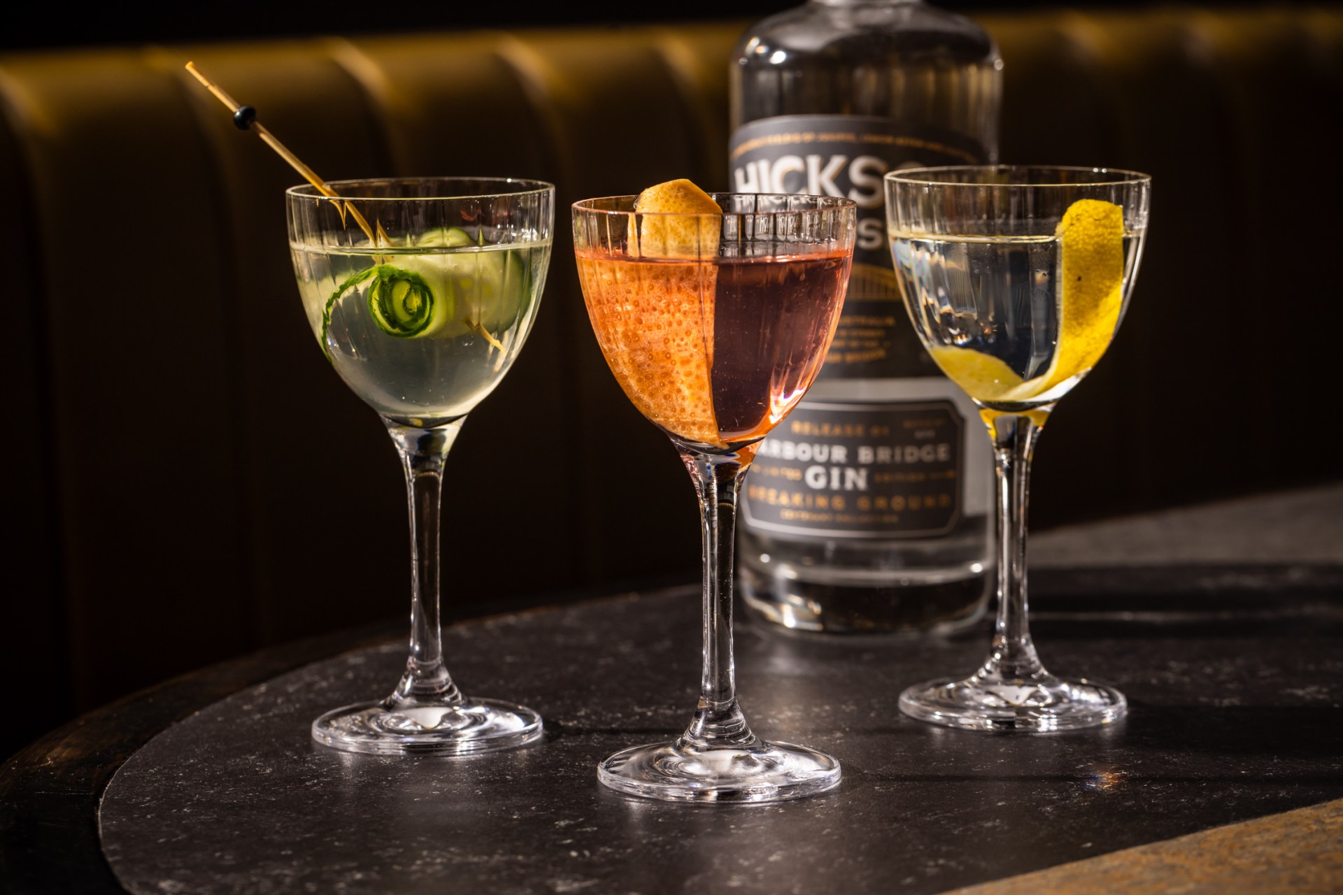 Cocktail Menu: Three Hickson House Martinis